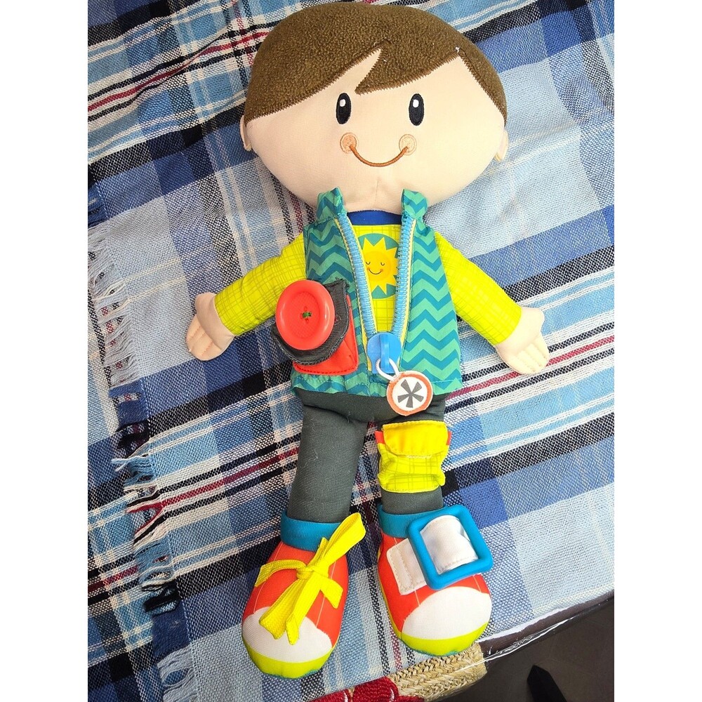 Hasbro Playskool Dressy Kids Boy Learn To Dress Activity Plush Stuffed Doll Toy
